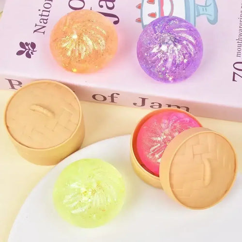 Mini Glitter Dumpling Squishy