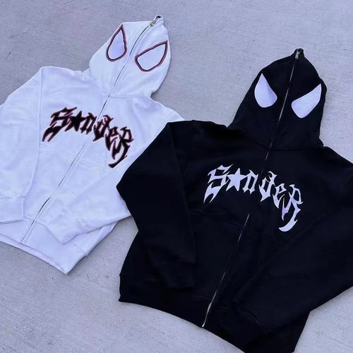 Full Zip Up Spider Hoodie