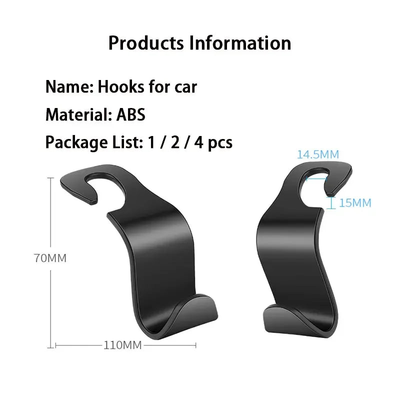 Universal Car Storage Hooks